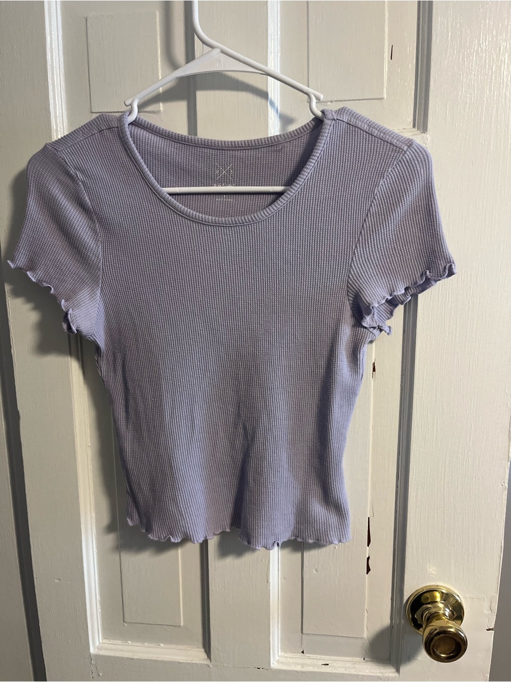 PacSun Lilac Ribbed Short Sleeve Tee